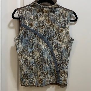 BOGO kimono style mockneck sleeveless lace top